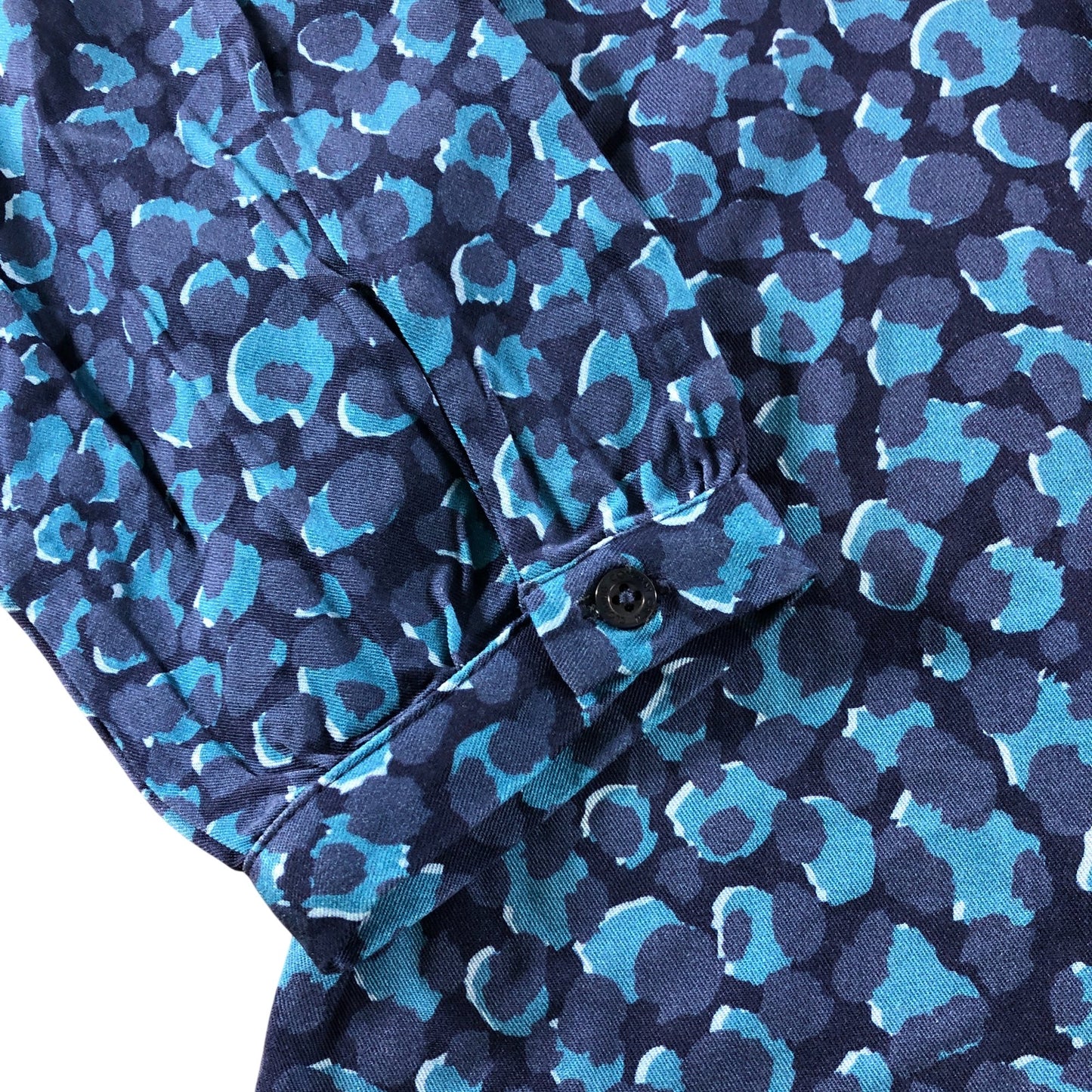 Crew Clothing Company Women's Blouse Size 14 Blue Animal Print Top
