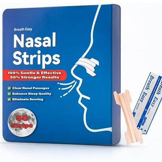 Breath Easy Nasal Strips 50 Count Drug Free Stronger Relief Improve Sleep