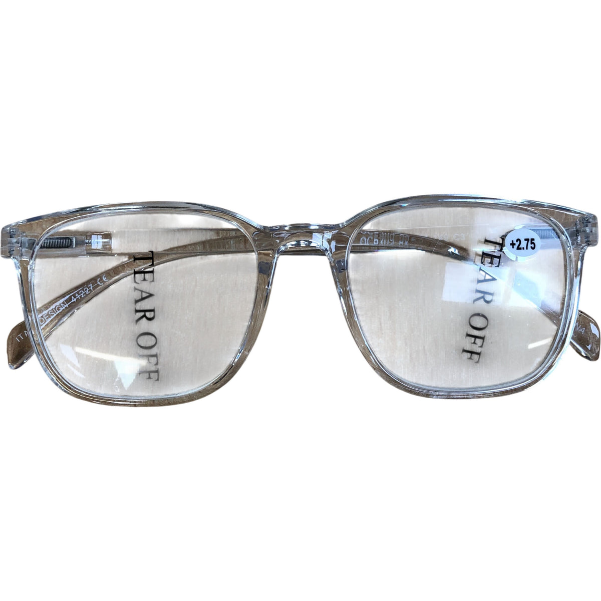Occi Chiari Clear Rectangle Glasses +2.75 Optical Frames Unisex