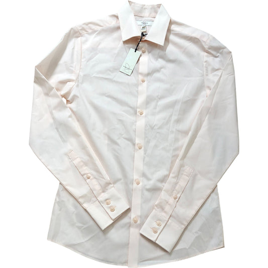 River Island Long Sleeve Shirt XS Men's Cotton Blend Formal Light Pink
