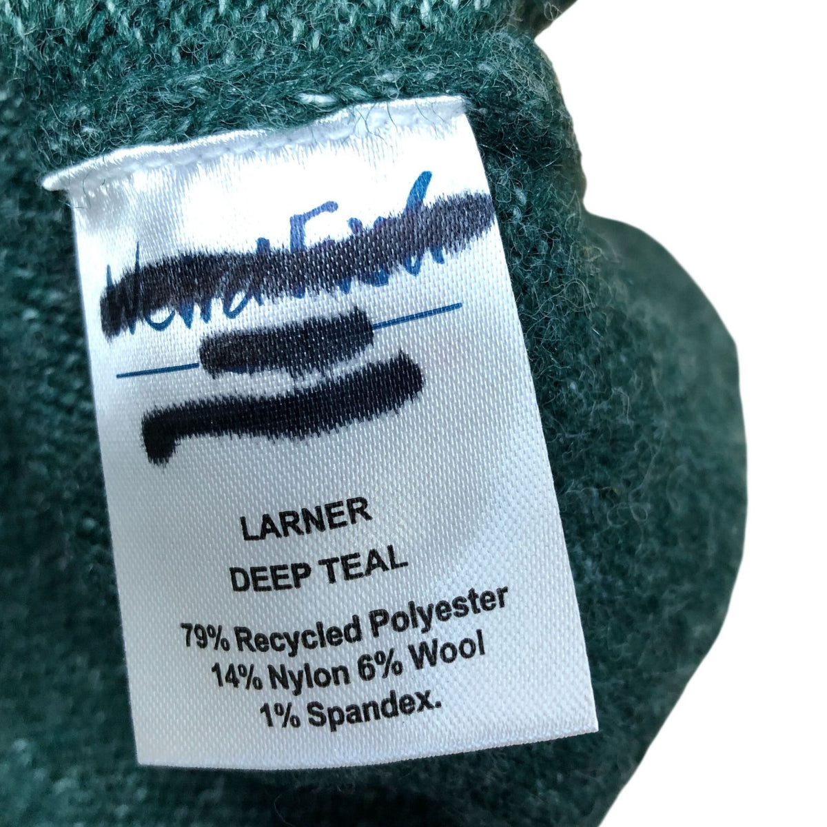 Weird Fish M Quarter Zip Neck Wool Blend Sweater Larner Green Size M