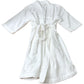 White Short Robe Soft Cotton Bath Robe Women's Loungewear Size M