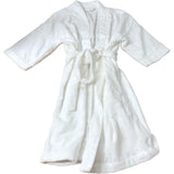 White Short Robe Soft Cotton Bath Robe Women's Loungewear Size M