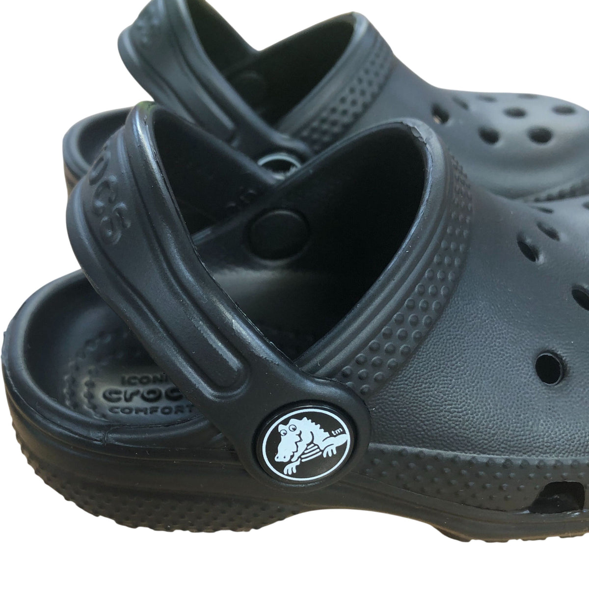 Crocs Classic Clog Kids Black Lightweight Slip On Comfortable Footwear