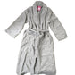 The White Company Small Grey Fleece Robe Women's Soft Plush Bathrobe Size 12