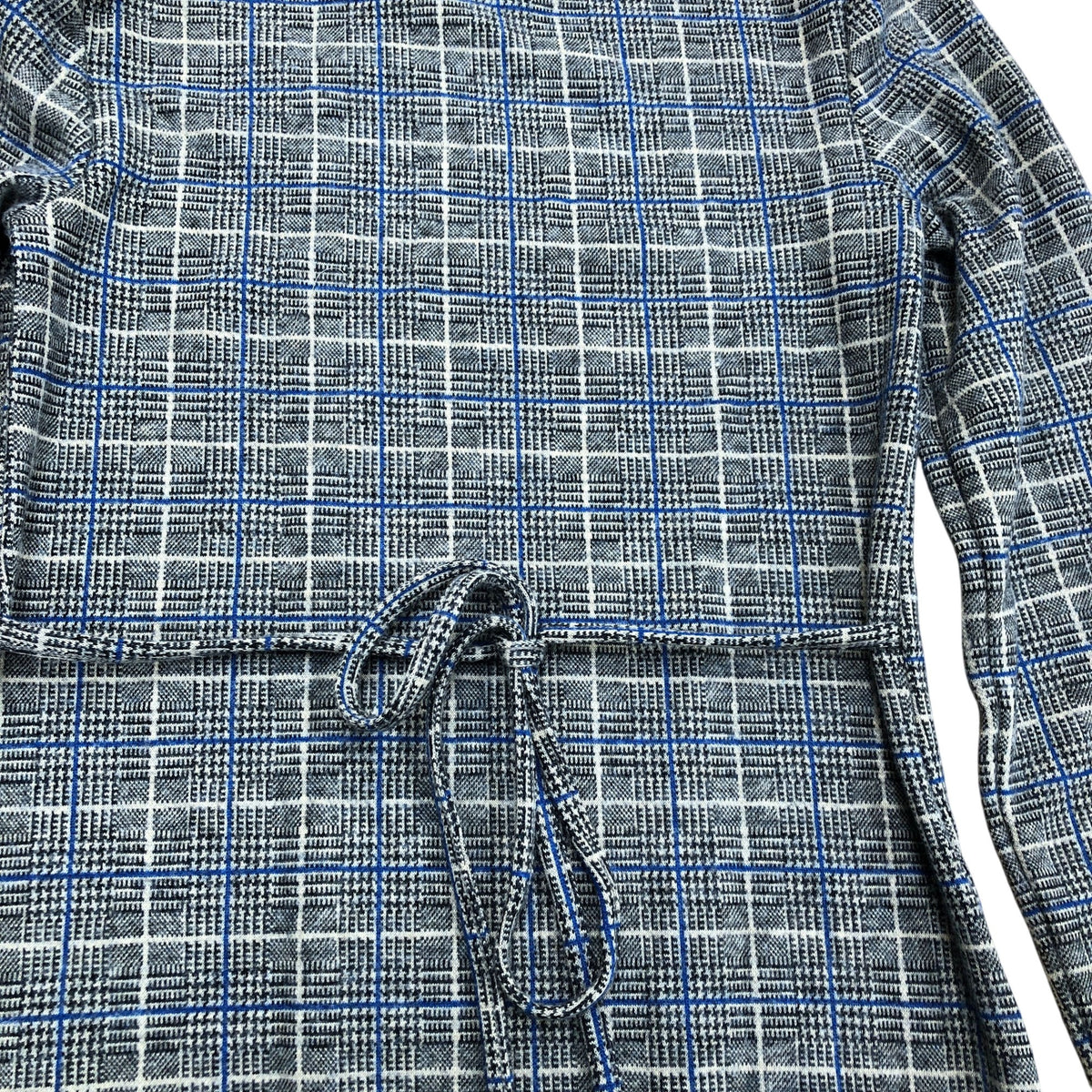 River Island Heritage Grey Plaid High Neck Top