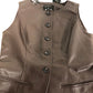 River Island Brown Sleeveless Vest Size 12 Women's Lightweight Button Up