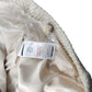 Women's Herringbone Coat Beigey White Single Breasted Size M