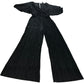 River Island UK8 Women's Black Pleated Jumpsuit Wide Leg Bell Sleeve