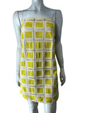 River Island UK18 Women's Yellow Crochet Mini Dress Spaghetti Straps Casual