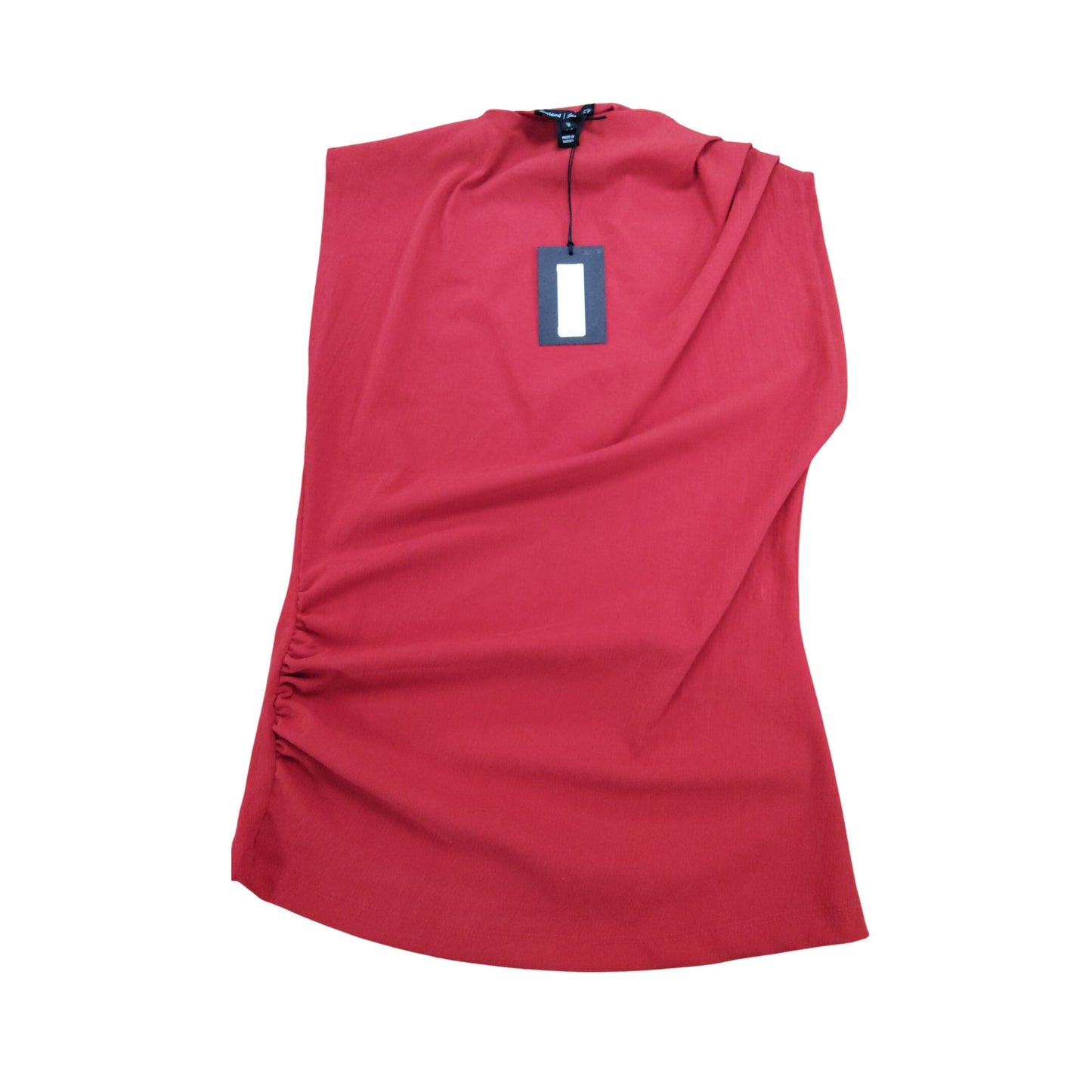 River Island Stylish Red Top UK Size 6 Women's Gathered Hem Chic Fashion