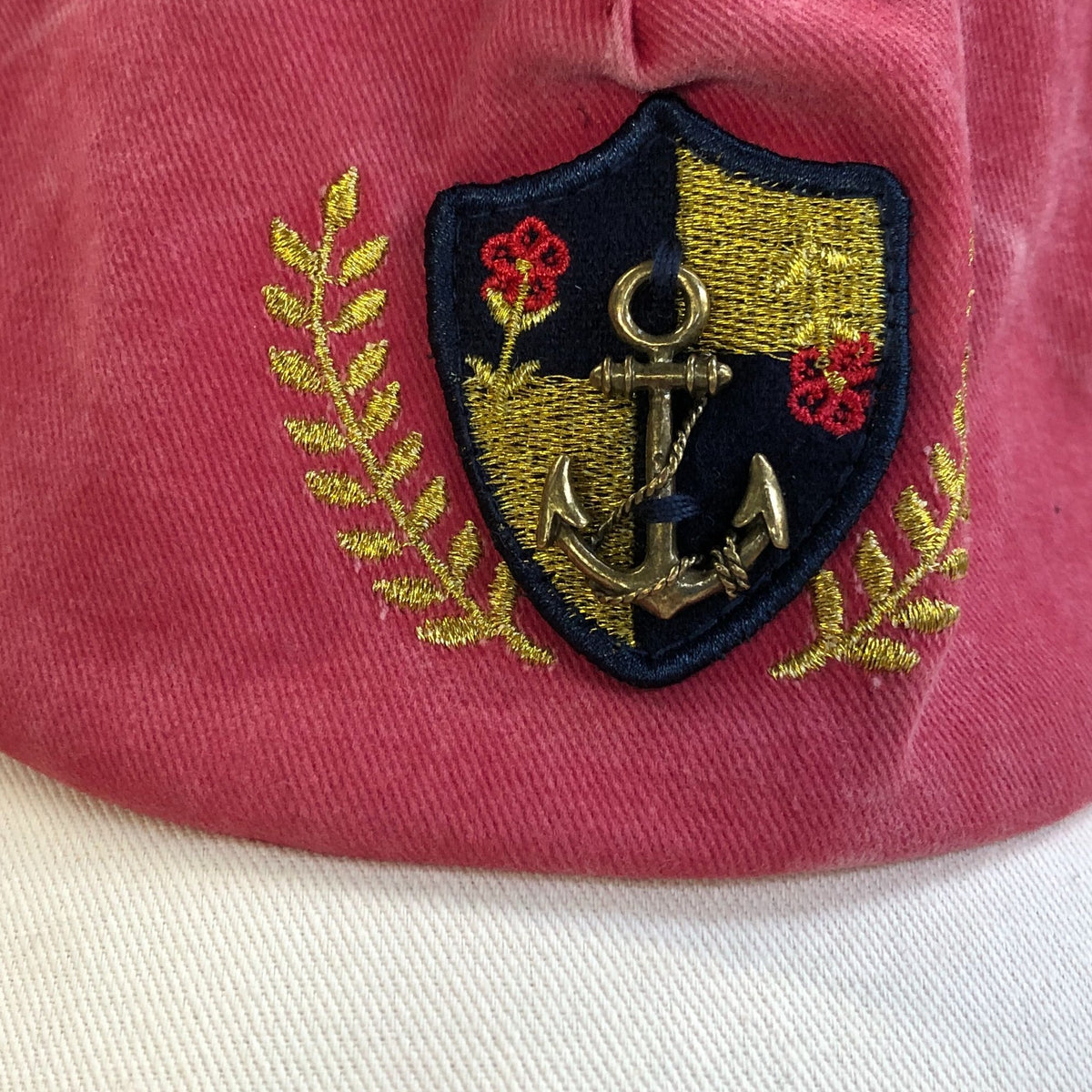 Baseball Cap Washed Red Adjustable Cotton Blend Casual Hat