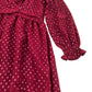 Red Polka Dot Dress Women's Long Sleeve Wrap Style Vintage UK12