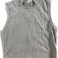 River Island Girls Ribbed Vest Top 11-12YRS Kids Light Green Cotton Sleeveless