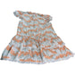 Branded Orange Floral Print Mini Dress - Size 16