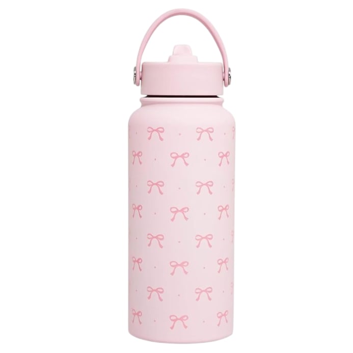 Cute Pink Water Bottle 100% Leak Proof 25.7cm Reusable Drink Container