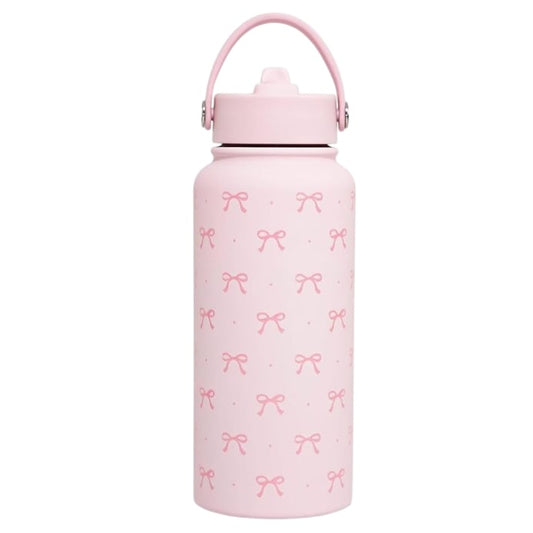 Cute Pink Water Bottle 100% Leak Proof 25.7cm Reusable Drink Container