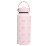 Cute Pink Water Bottle 100% Leak Proof 25.7cm Reusable Drink Container