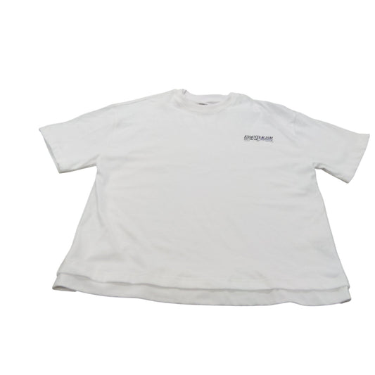 River Island Essentialism Studios T-Shirt UK L Oversized Fit White Cotton Tee