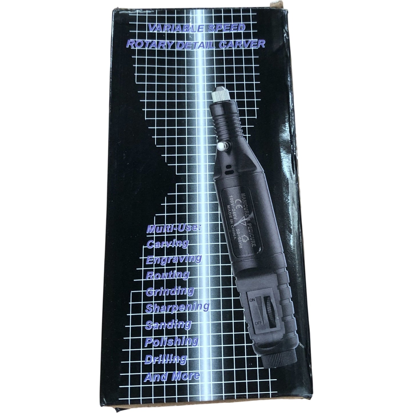 Electric Nail File Variable Speed Rotary Detail Carver Kit