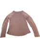 River Island UK8 Women's Long Sleeve Top with Lace Panels in Dusty Pink