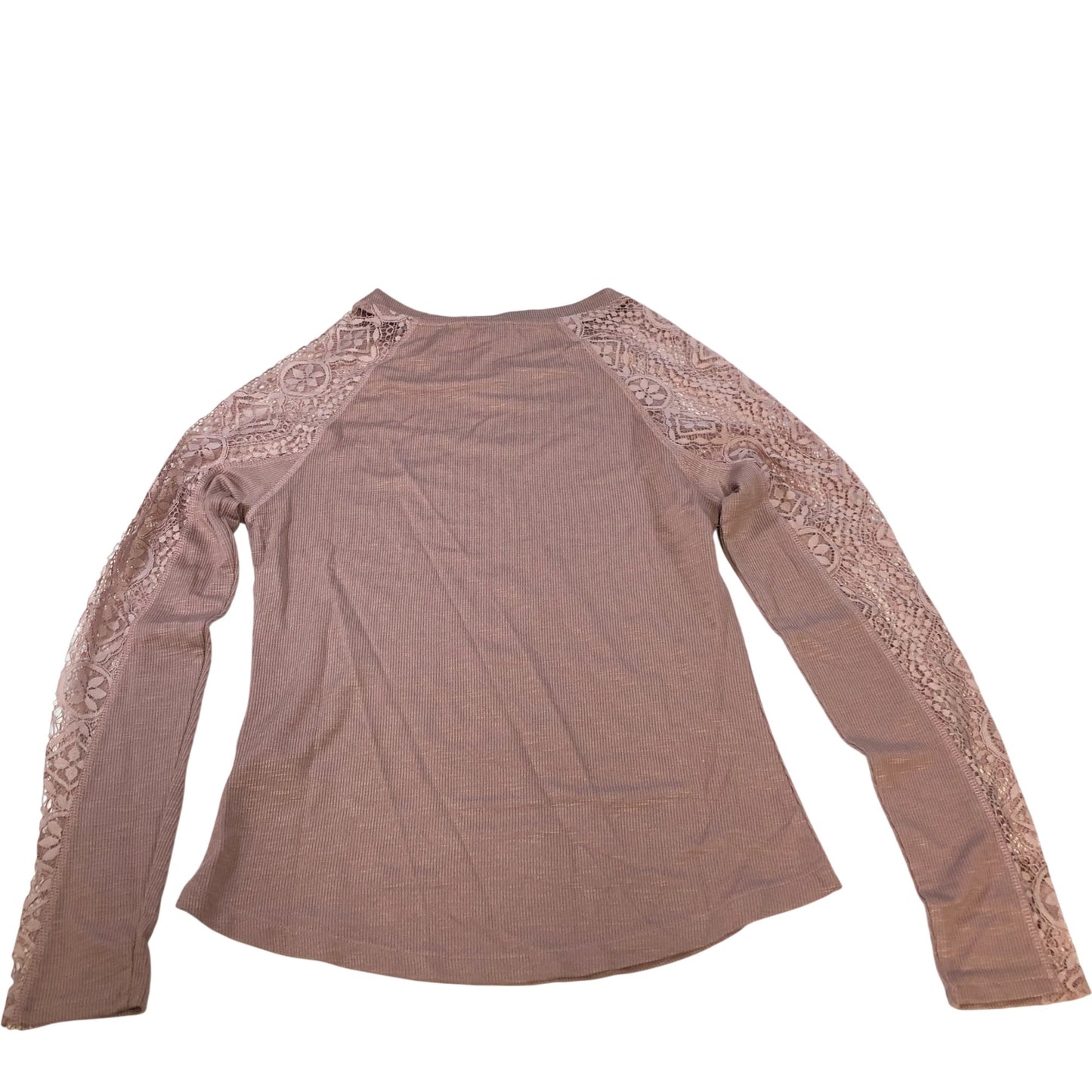 River Island UK8 Women's Long Sleeve Top with Lace Panels in Dusty Pink
