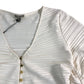 River Island Women's Cropped Blouse UK12 White Long Sleeve Pleated Top