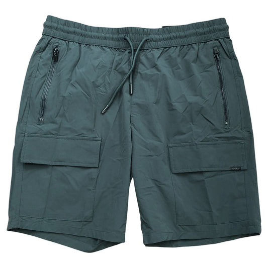River Island Skinny Fit Cargo Shorts UK S Men's Green Casual Stretch Lightweight
