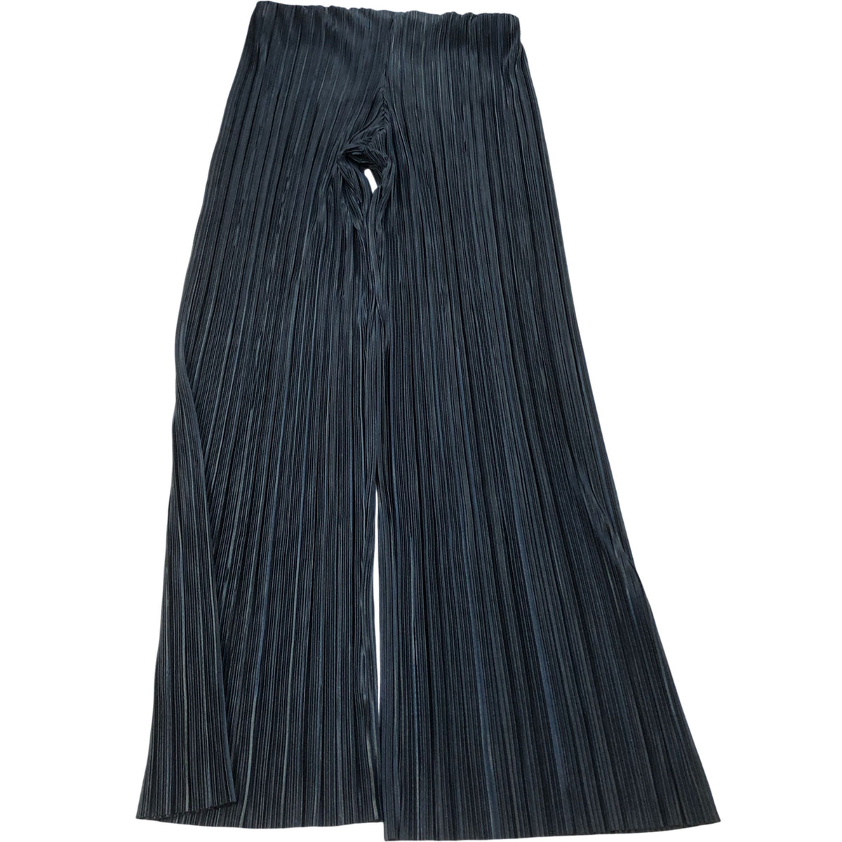 River Island Pleated Trousers Women's Black Wide Leg Style Polyester