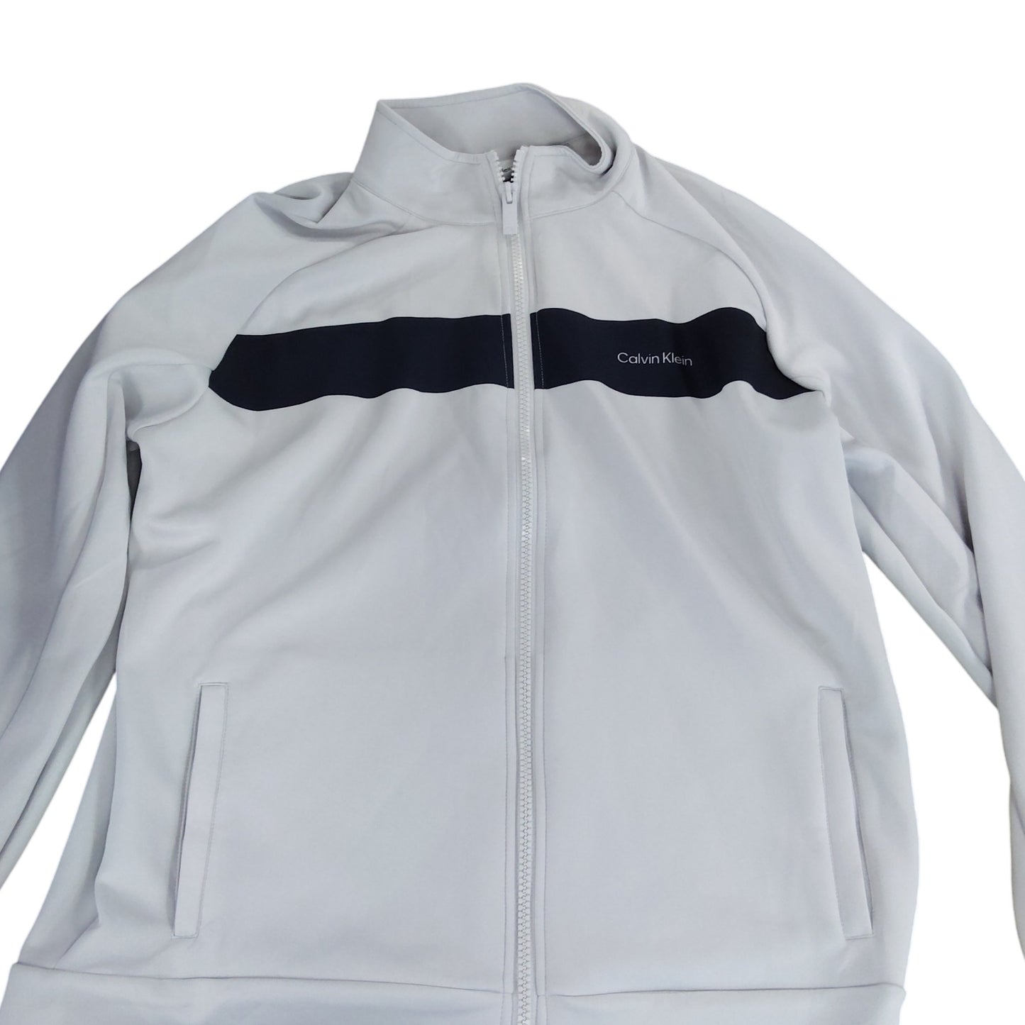 Calvin Klein Men's White Zip Up Jacket Size M Sportswear Casual Wear
