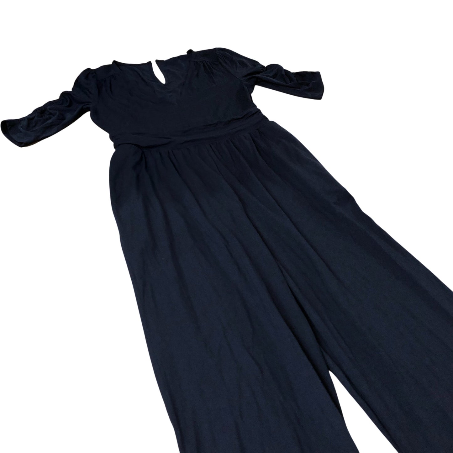 Jumpsuit  Women's Navy Blue V Neck Casual 3/4 Sleeve UK Size 8