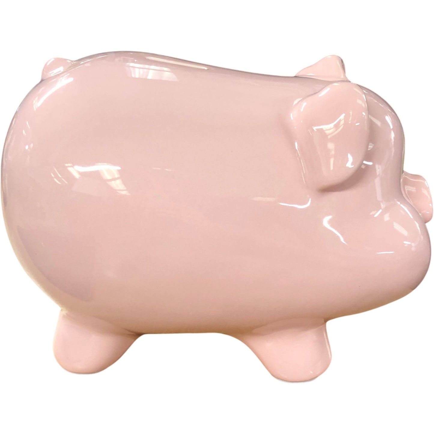 Pig World Large 11" Ceramic Piggy Bank Cute Pig Money Box Pink Collectable