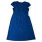 Women's Cap Sleeve Blue Dress Stretchy Casual Fit Summer UK12
