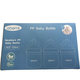 Oberni PP Baby Bottles Set Of 3 Newborn BPA Free 120ml Teat Gift Boxed