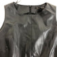 River Island Peplum Top Size UK12 Women's Black Faux Leather Lightweight