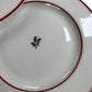 Set Of 5 Christmas Side Plates Red Trim Dinnerware