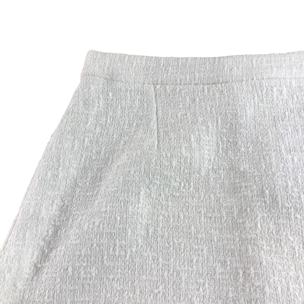 River Island White Mini Skirt UK18 Women's Textured