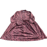 Pink Floral Long Sleeve Dress UK Size 6 Women's Casual Retro Style