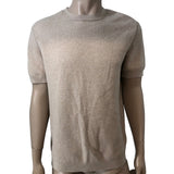 River Island Light Stone Short Sleeve Crew Neck Sweater L Men's Casual Knit