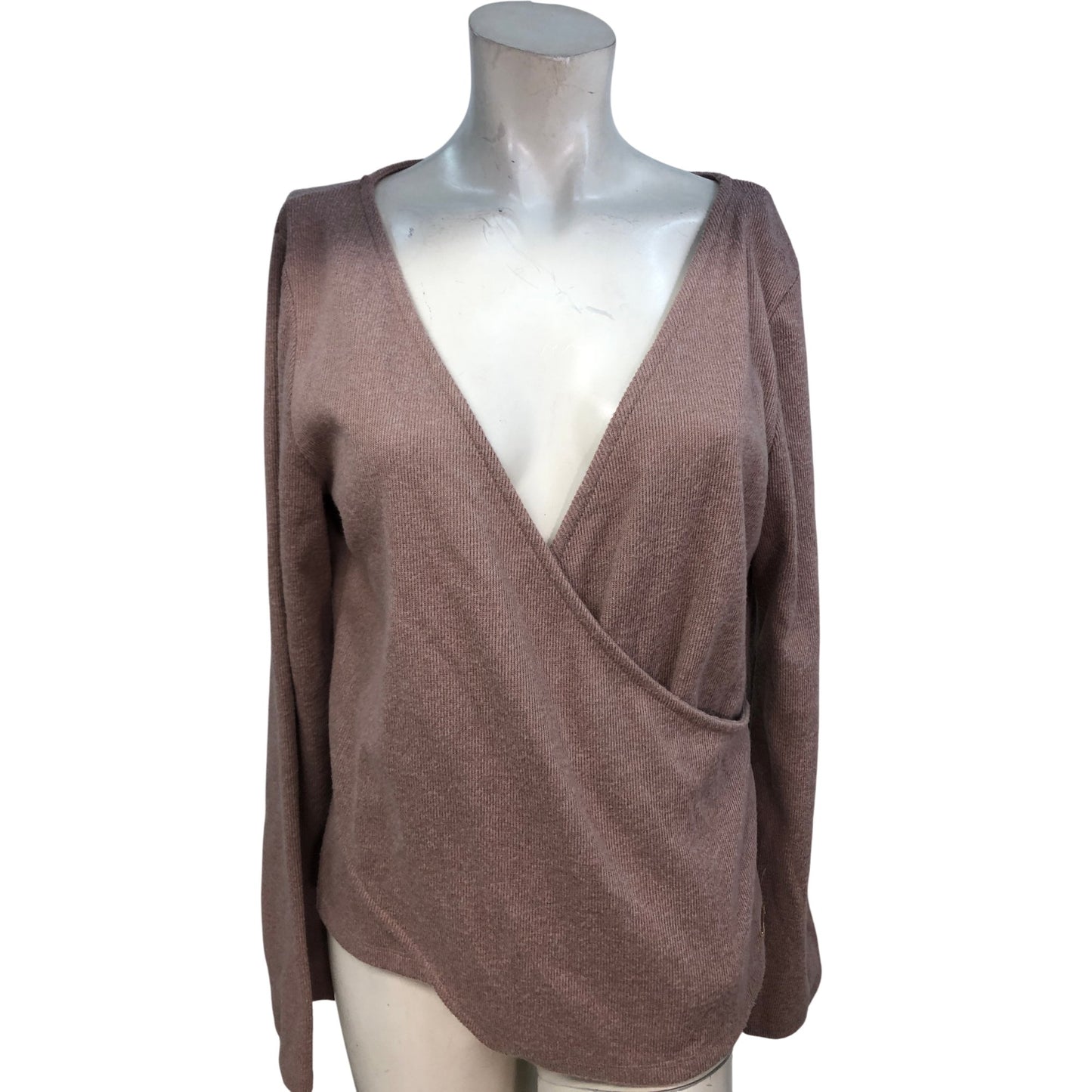 River Island Lounge Loft Sweater UK10 Women's Soft Knit Blush Long Sleeve Top