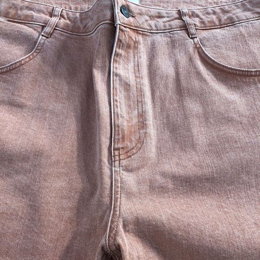 Women's Loose Fit Trousers Size 22 Cotton Blend Pink