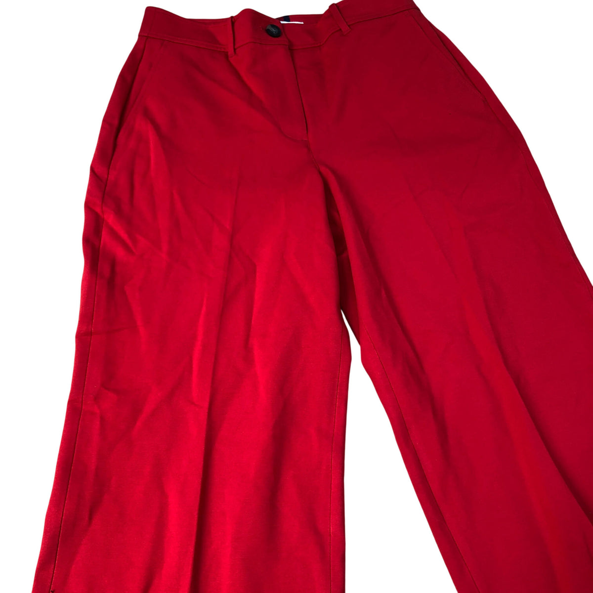 Red Trousers UK12 Women Wide Leg Style