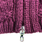 SAOL Ireland Ladies Side Zip Cardigan Merlot Cable Knit Large