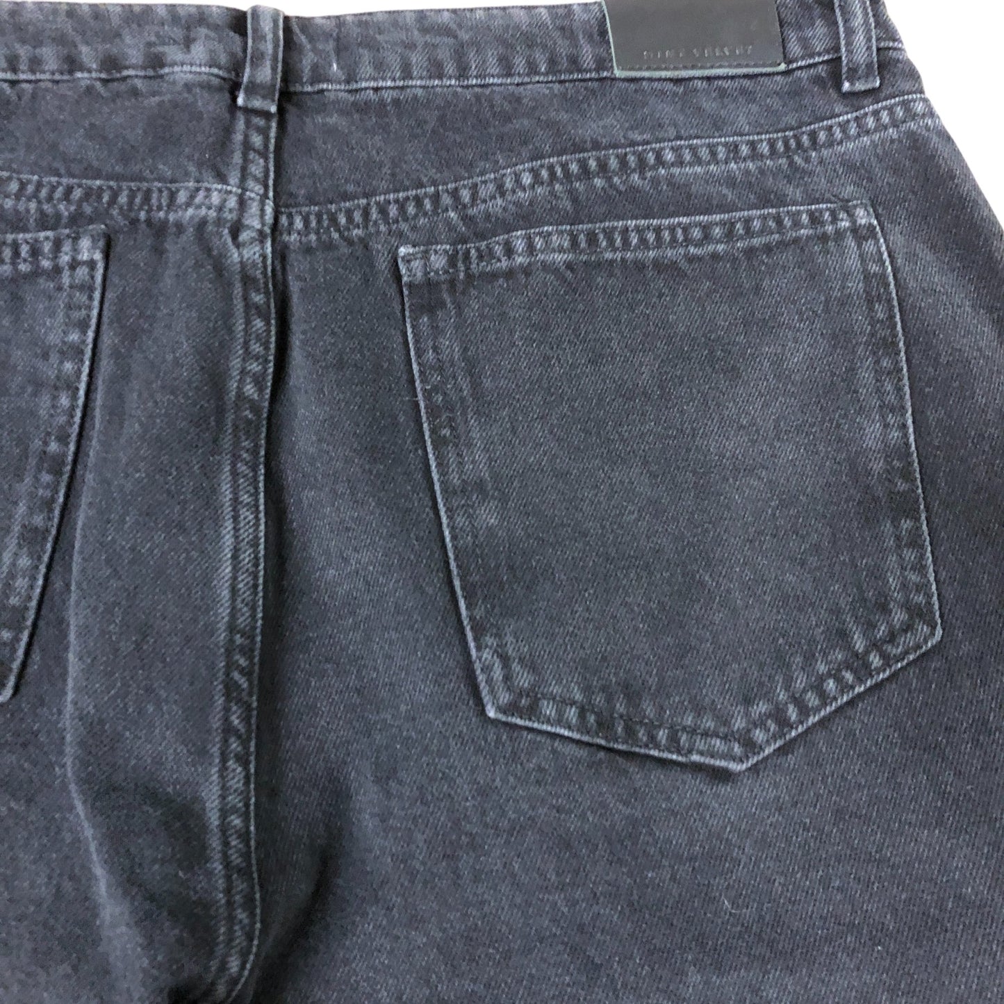 Branded Black Embroidered Wide Leg Jeans - Size 16L