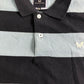 Crew Clothing Polo Shirt XXL Men's Striped Design Blue Light Blue