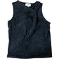 River Island Black Tank Top 7-8 Years Girls Soft Cotton Knot Front Style