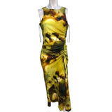 River Island Green Floral Midi Dress UK6 Women's Elegant Party Wear Style