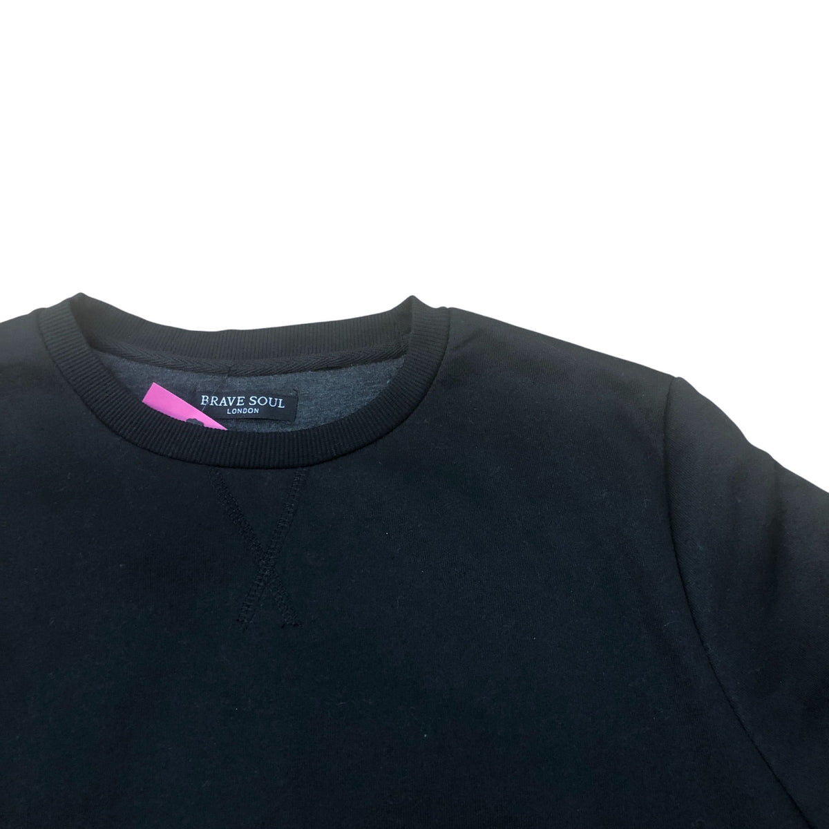 Brave Soul Black Crew Neck Sweatshirt Size L