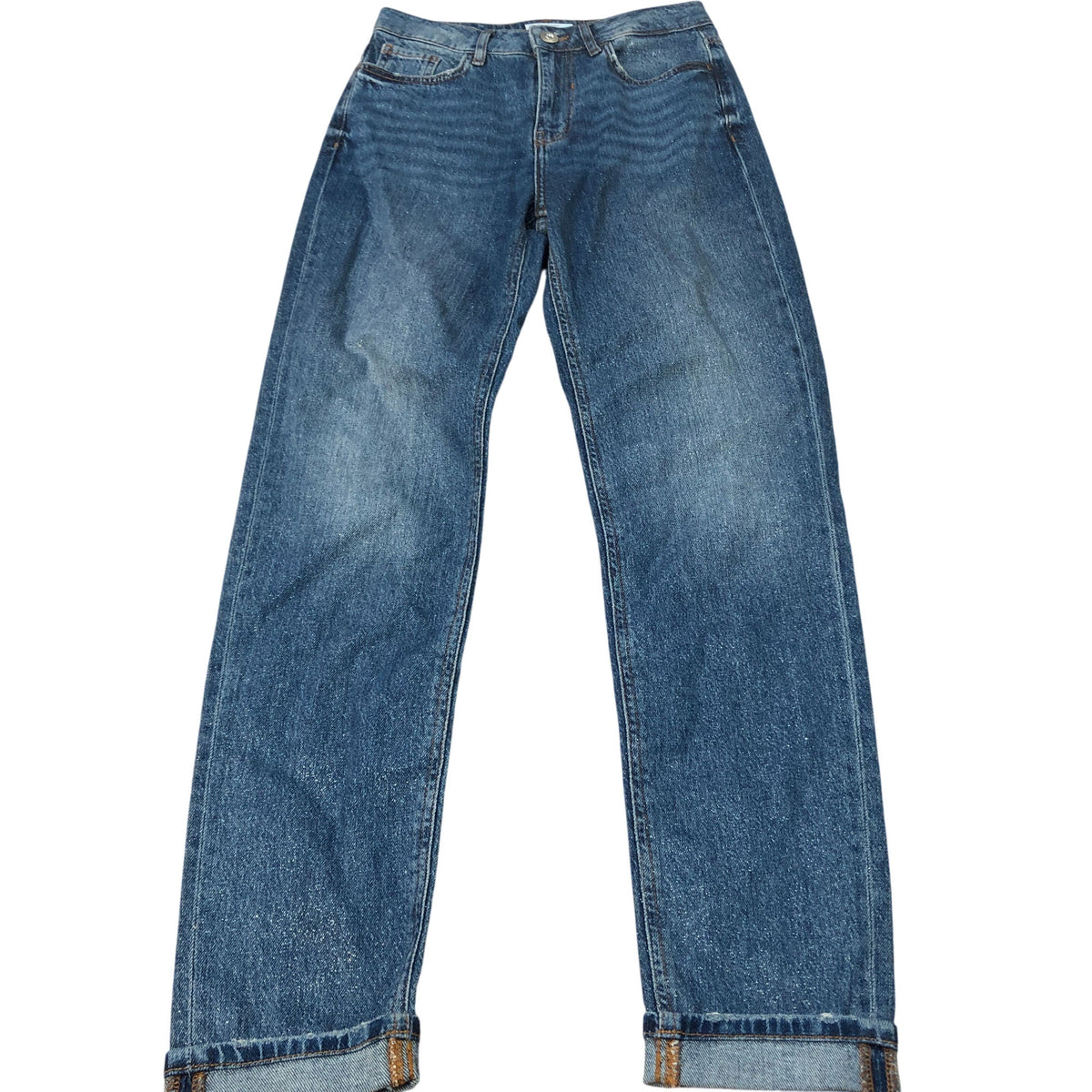 River Island Slim Fit Jeans Size 8 Blue Denim Cotton Classic Style