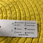 Sea Team Large Yellow Storage Basket Cotton Rope Round Natural Decorative Home